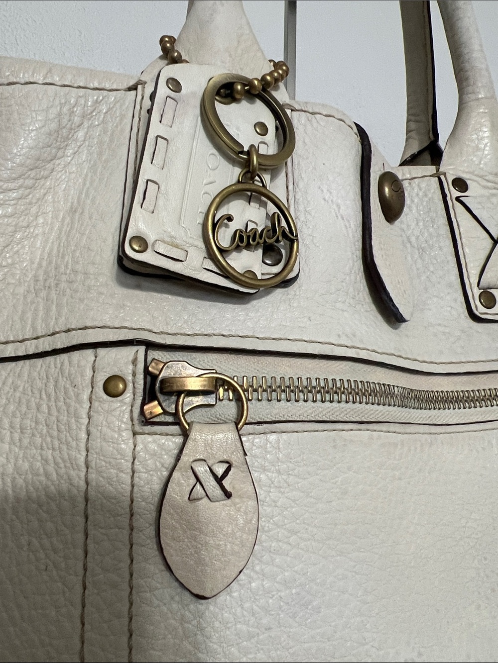 Rare Sample Coach Legacy Thompson Slim Tote Cream - Picture 3 of 16